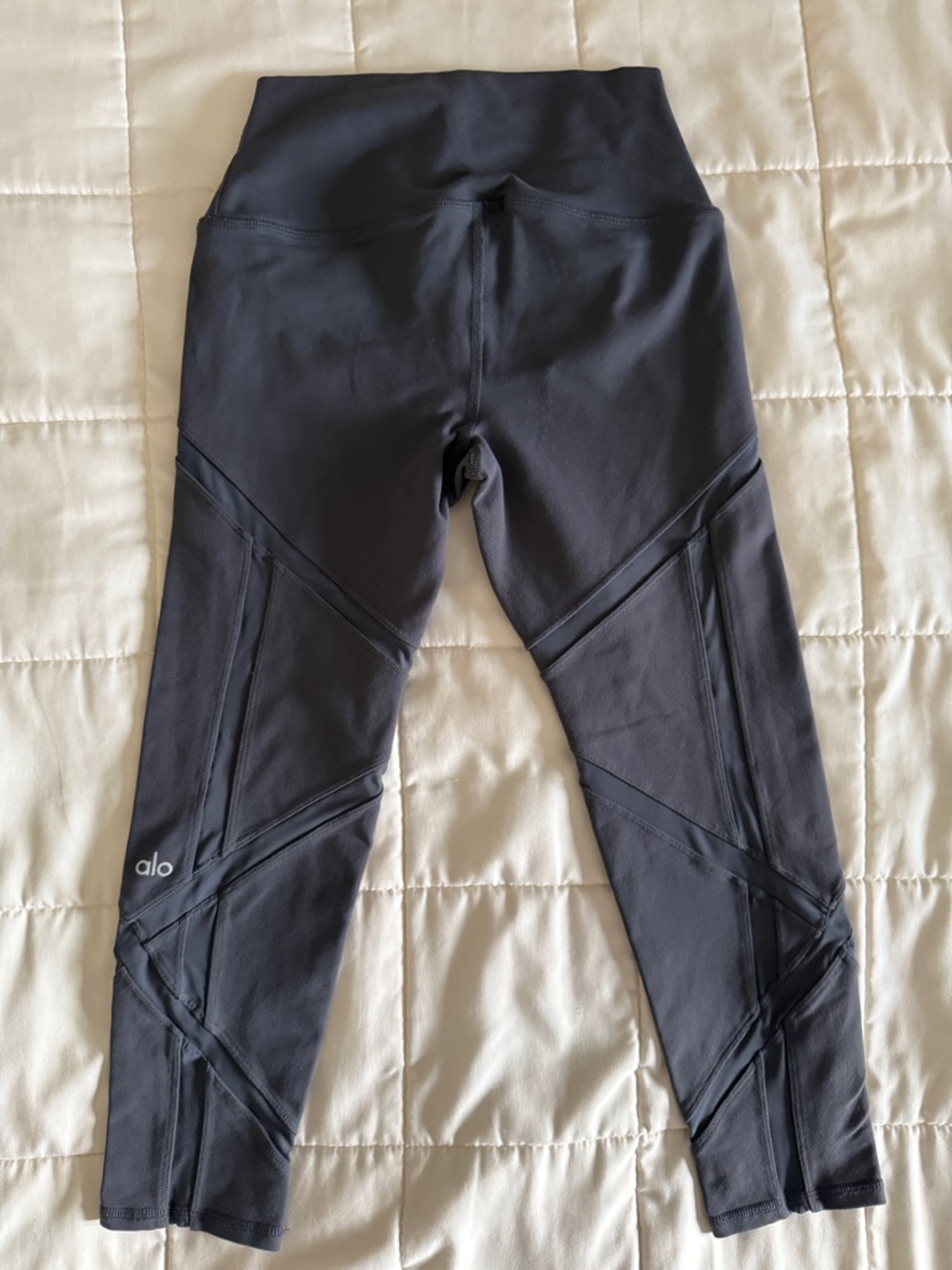 ALO mesh panel leggings-grey-size small